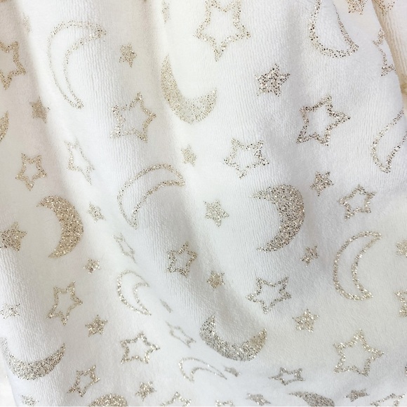 Tucker + Tate Fleece Hooded Star Moon Shimmer Robe Size 7/8 - Picture 4 of 9